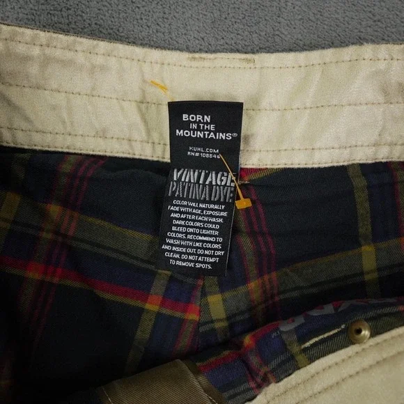 Kuhl Hot Rydr Flannel Lined Pants Men 36x36 Brown Rugged Gorp Vintage Patina - Picture 5 of 13